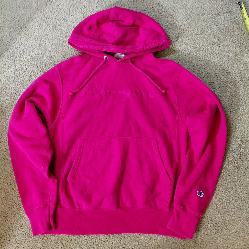 Vintage 1990's Champion Womans Pink Hoodie Sweater Size Small